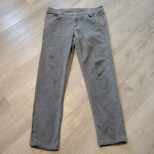 Faherty Jeans Men's 35x30 Light Grey Stretch Straight Comfort Terry Soft